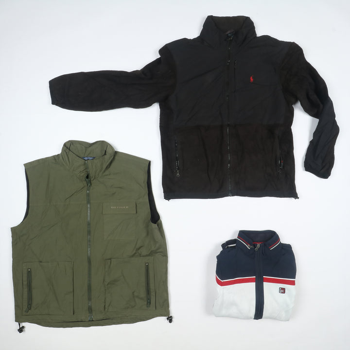 Tommy Hilfiger, Lacoste e Ralph Lauren Giacche e camicie giubbotti stock da 25pz