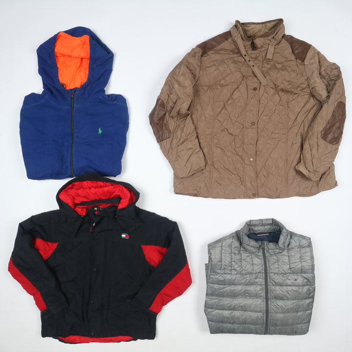 Tommy Hilfiger, Lacoste e Ralph Lauren Giacche e camicie giubbotti stock da 25pz