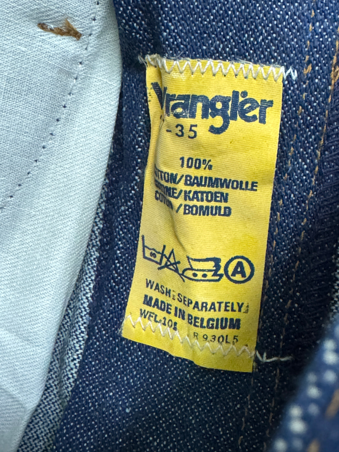 Wrangler western cut Flare W27 L35 made in Belgium anni 70&