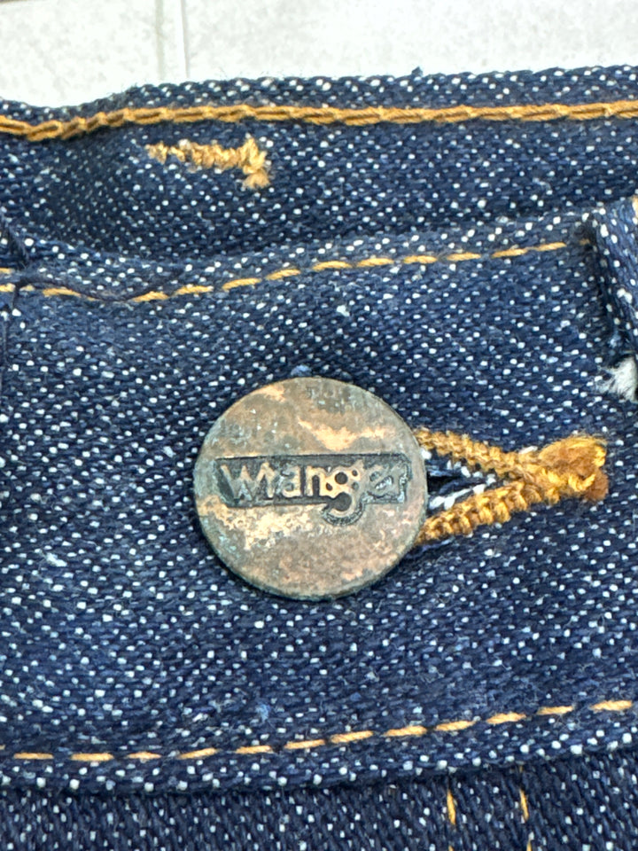 Wrangler western cut Flare W25 L36 made in Belgium anni 70&