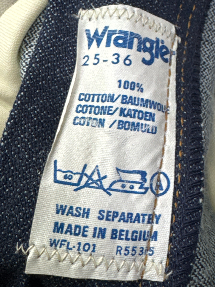Wrangler western cut Flare W25 L36 made in Belgium anni 70&