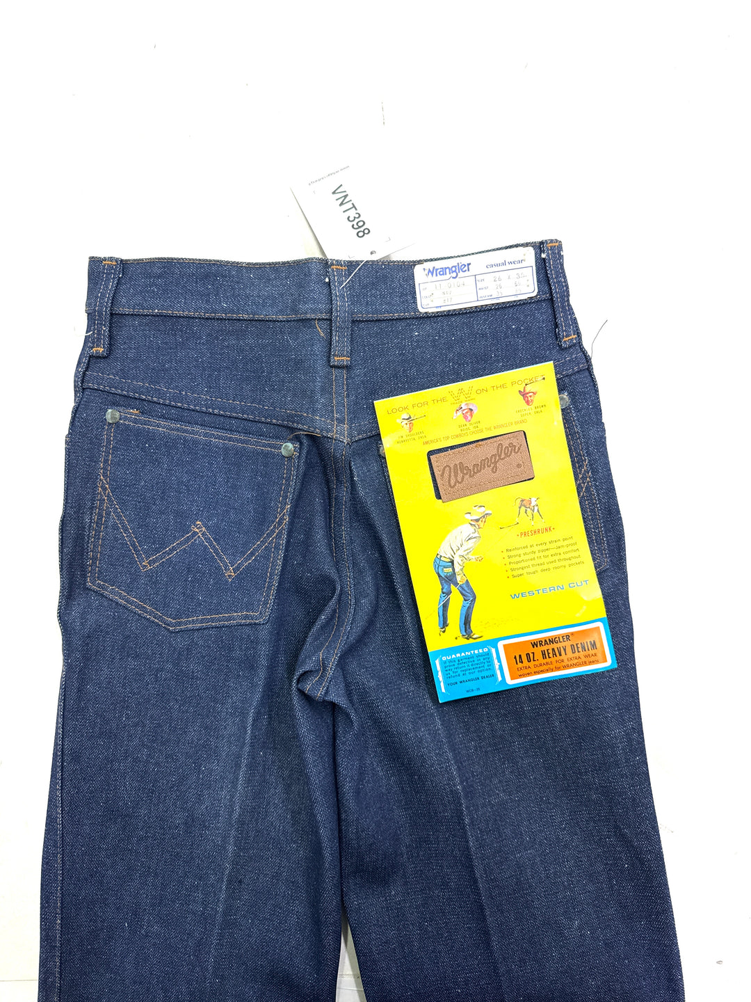 Wrangler western cut rivets W26 L35 made in Belgium anni 70&