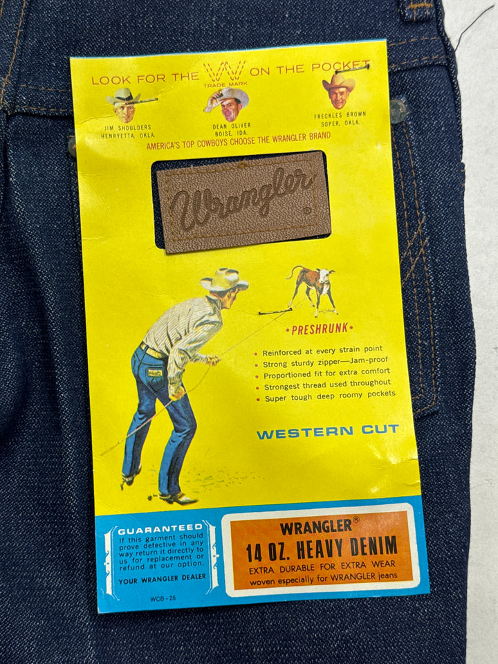 Wrangler western cut rivets W26 L35 made in Belgium anni 70&