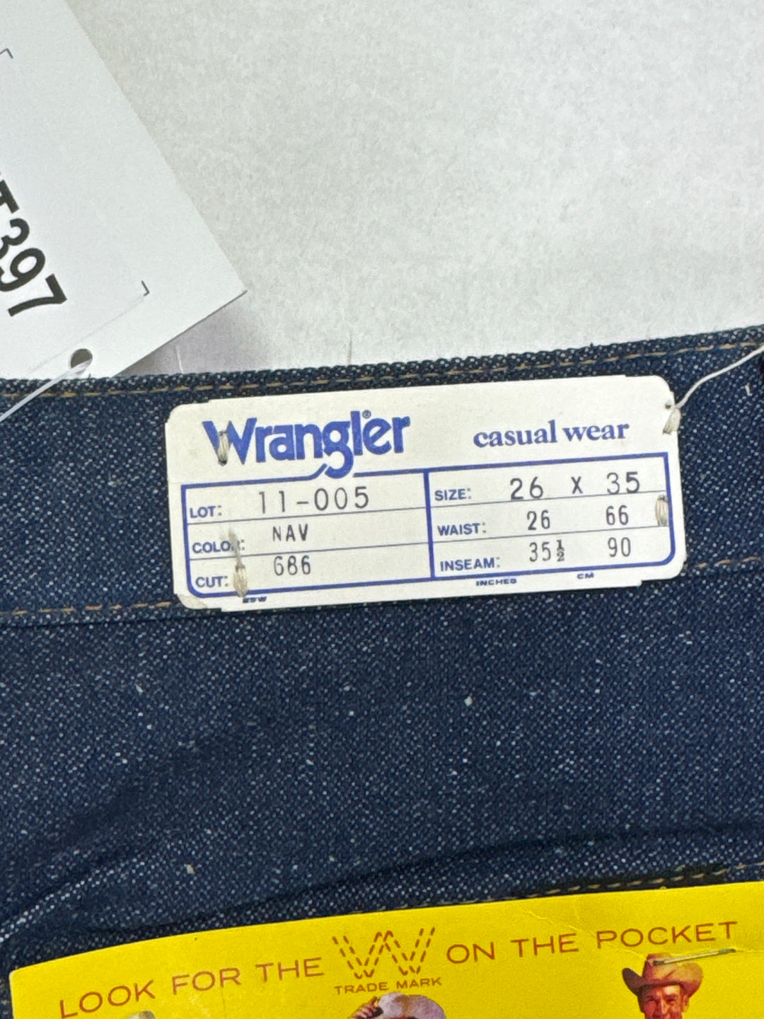 Wrangler western cut Flare W26 L35 made in Belgium anni 70&