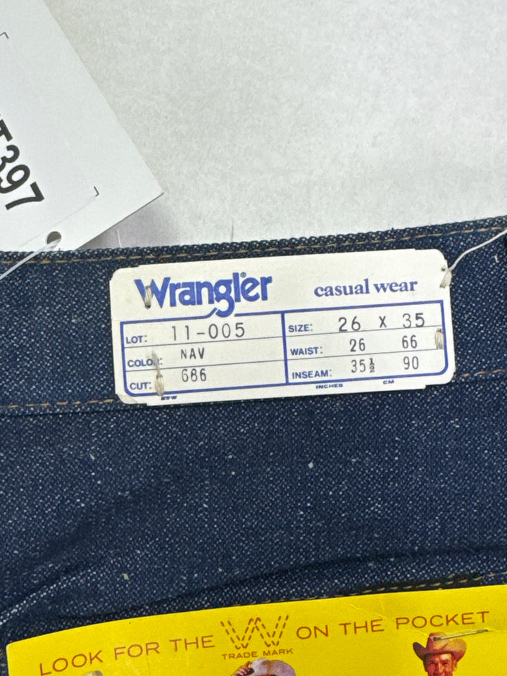 Wrangler western cut Flare W26 L35 made in Belgium anni 70&