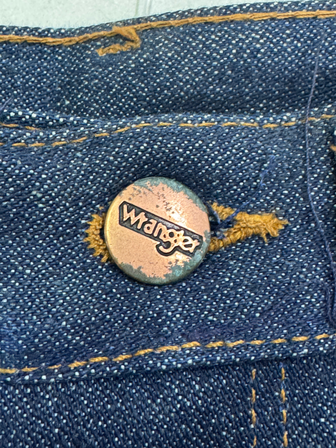 Wrangler western cut rivets W28 L36 made in Belgium anni 70&