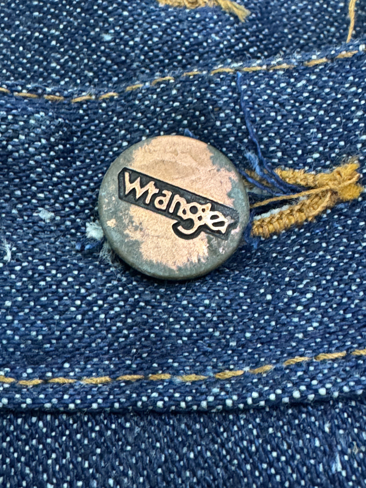 Wrangler western cut rivets W28 L35 made in Belgium anni 70&