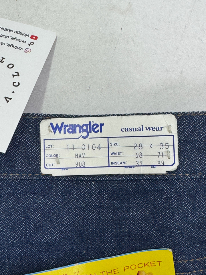 Wrangler western cut rivets W28 L35 made in Belgium anni 70&