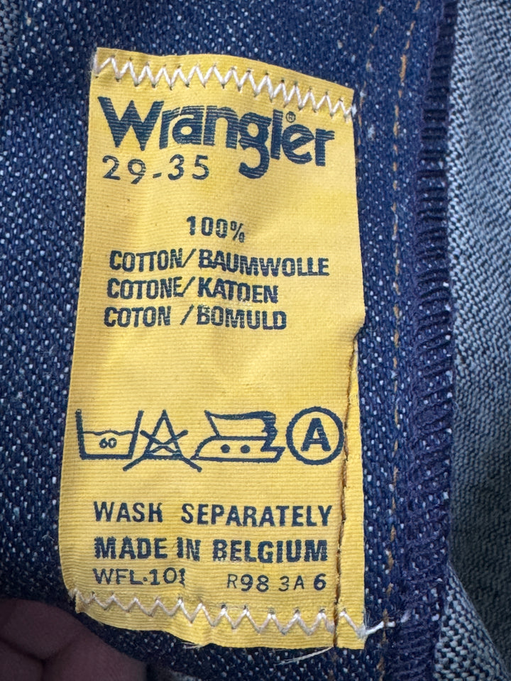 Wrangler western cut Flare W29 L35 made in Belgium anni 70&