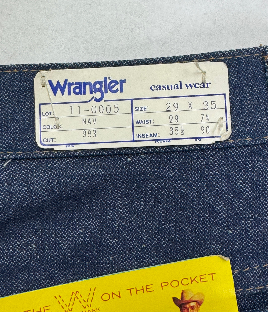 Wrangler western cut Flare W29 L35 made in Belgium anni 70&