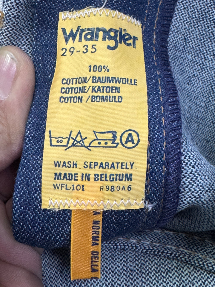 Wrangler western cut Flare W29 L35 made in Belgium anni 70&