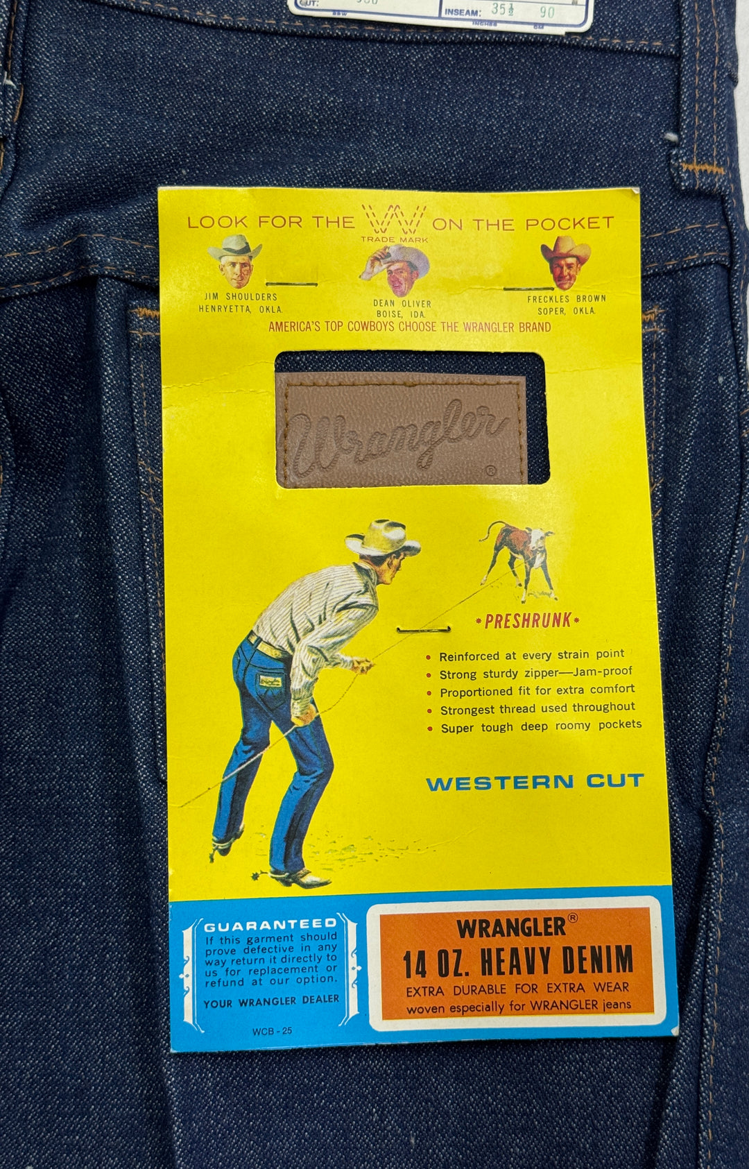 Wrangler western cut Flare W29 L35 made in Belgium anni 70&