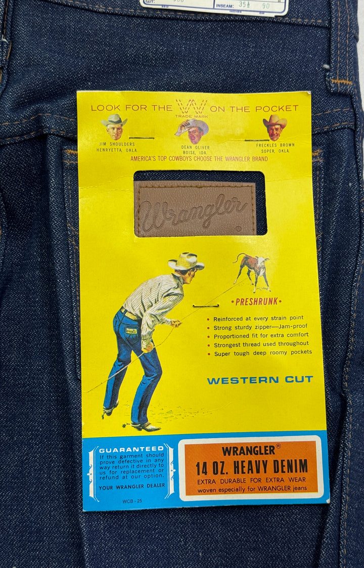 Wrangler western cut Flare W29 L35 made in Belgium anni 70&