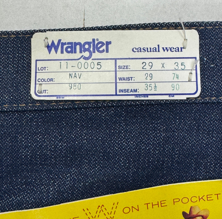 Wrangler western cut Flare W29 L35 made in Belgium anni 70&