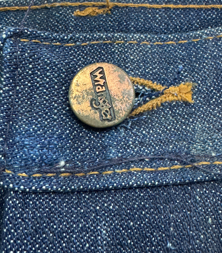 Wrangler western cut rivets W29 L35 made in Belgium anni 70&