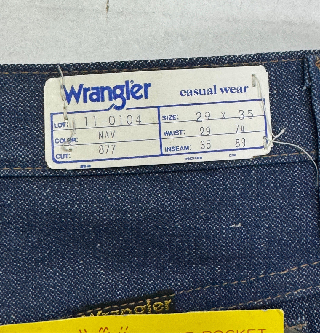 Wrangler western cut rivets W29 L35 made in Belgium anni 70&