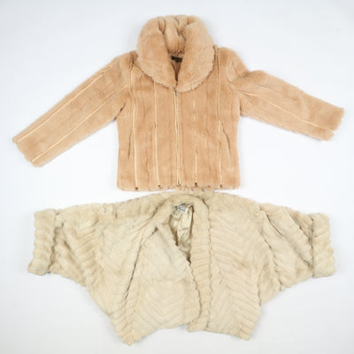Pellicce naturali e sintetiche donna vintage stock da 6pz