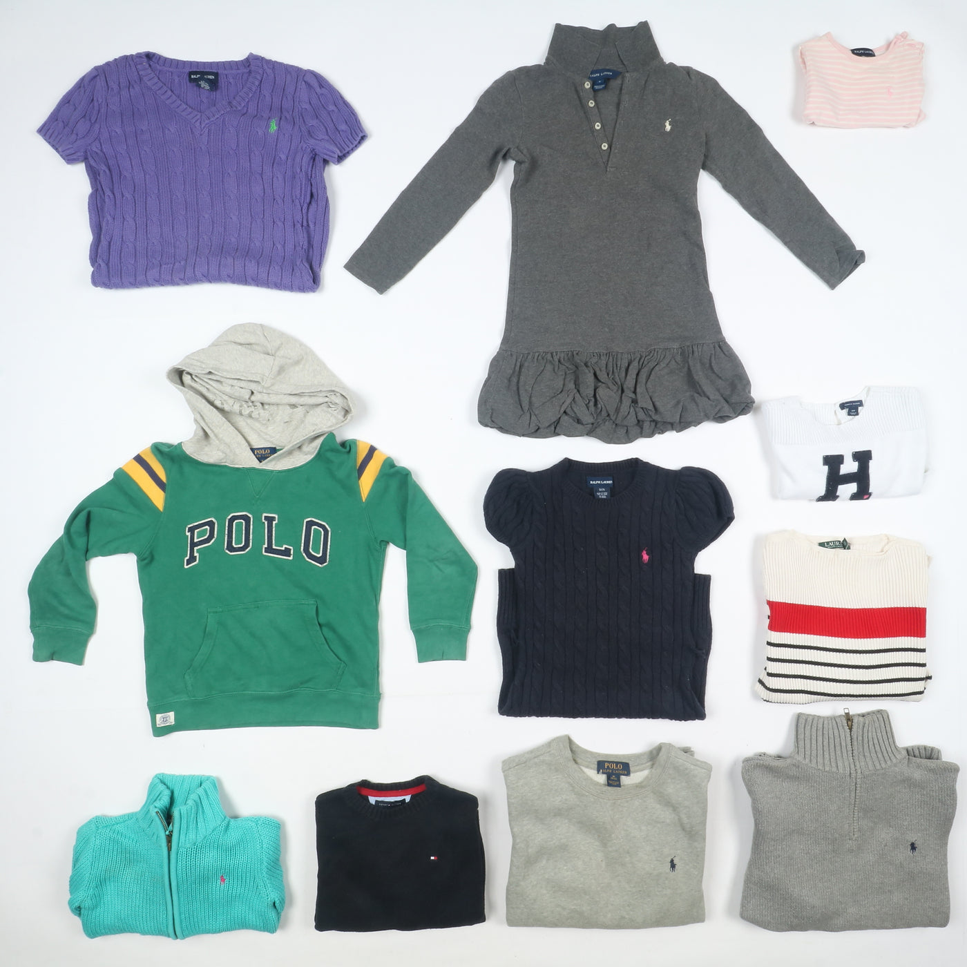 Tommy Hifiger, Lacoste e Ralph Lauren vintage da bambino Box da 79pz