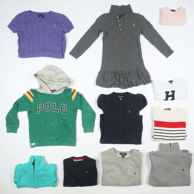 Tommy Hifiger, Lacoste e Ralph Lauren vintage da bambino Box da 79pz