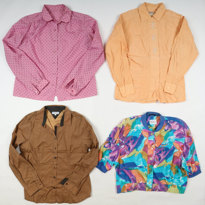 Camicie colorate vintage donna box da 64pz printed