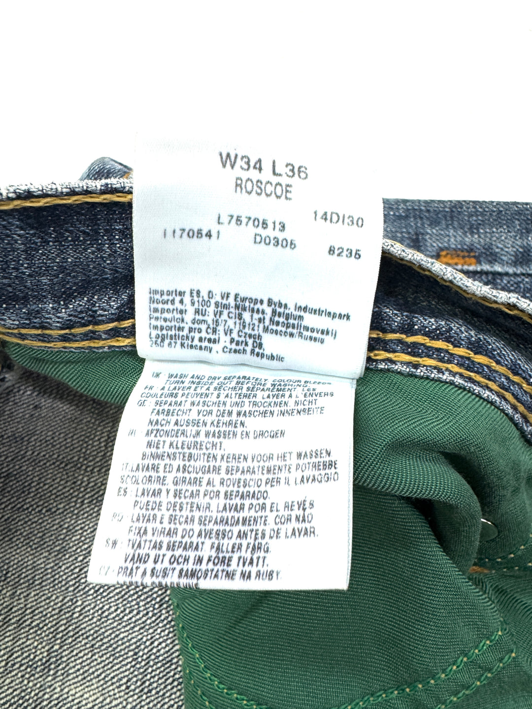 Lee Roscoe x-line W34 L36 mezza cimosa selvedge