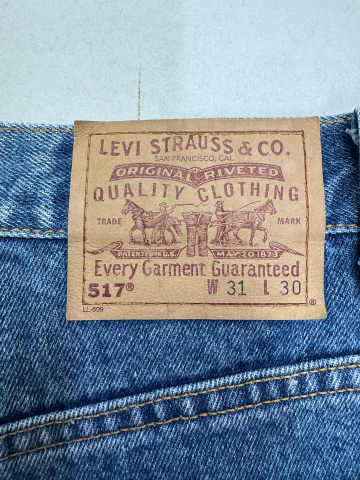 Levi's 517 Boot Cut W31 L30 Made in USA Levis a zampa vintage anni 80