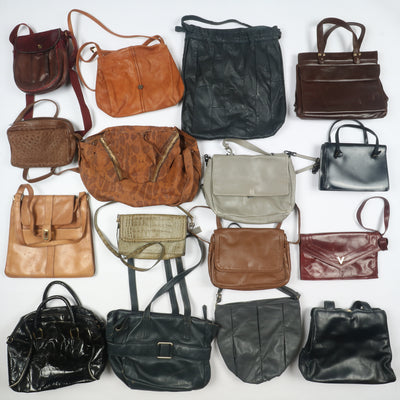 Stock lotto borse e borsette vintage 21kg - 36pz misto uomo donna