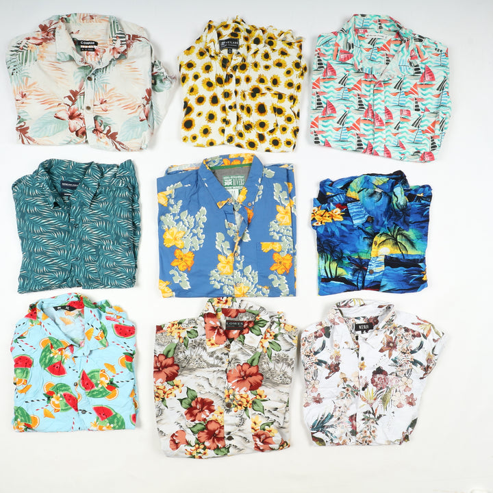 Camicie Hawaii vintage uomo e donna box da 97pz printed