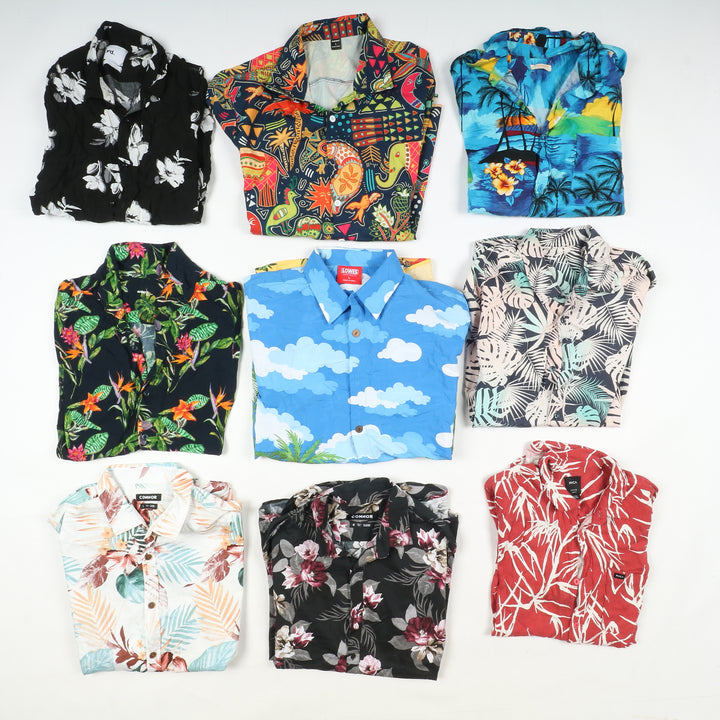 Camicie Hawaii vintage uomo e donna box da 97pz printed