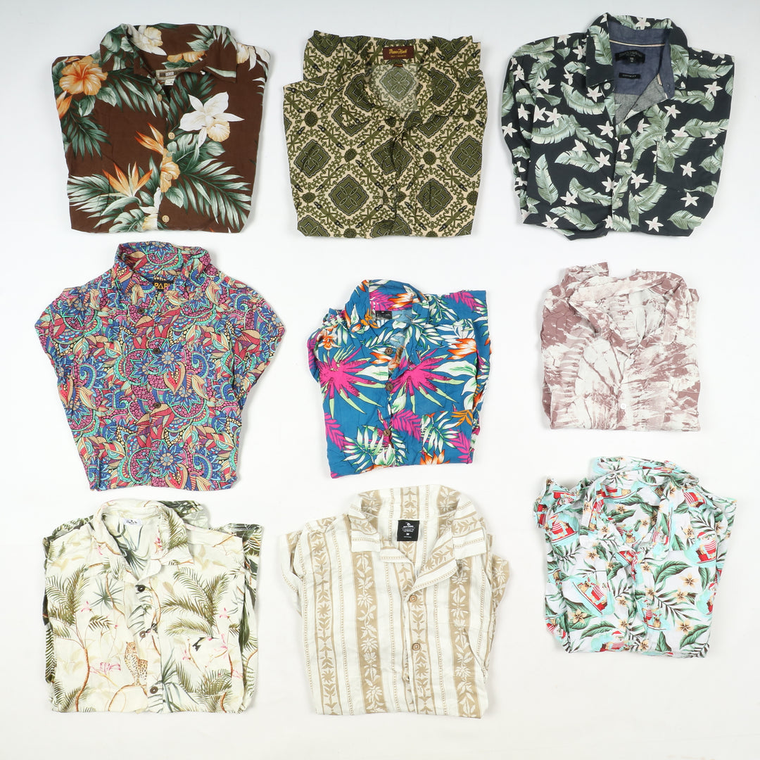 Camicie Hawaii vintage uomo e donna box da 97pz printed