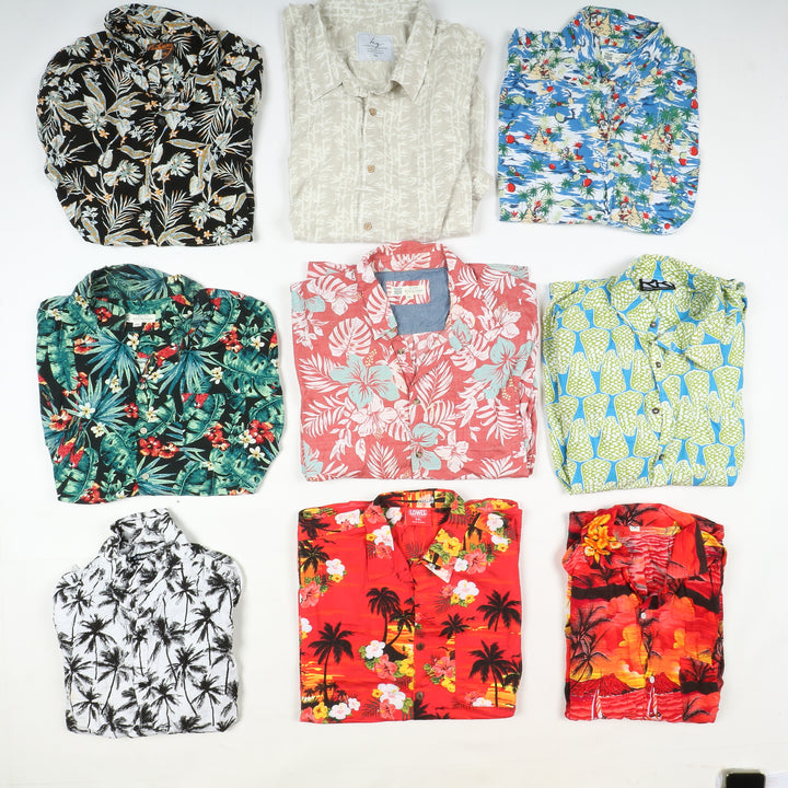Camicie Hawaii vintage uomo e donna box da 96pz printed