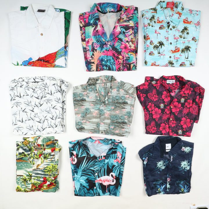 Camicie Hawaii vintage uomo e donna box da 96pz printed