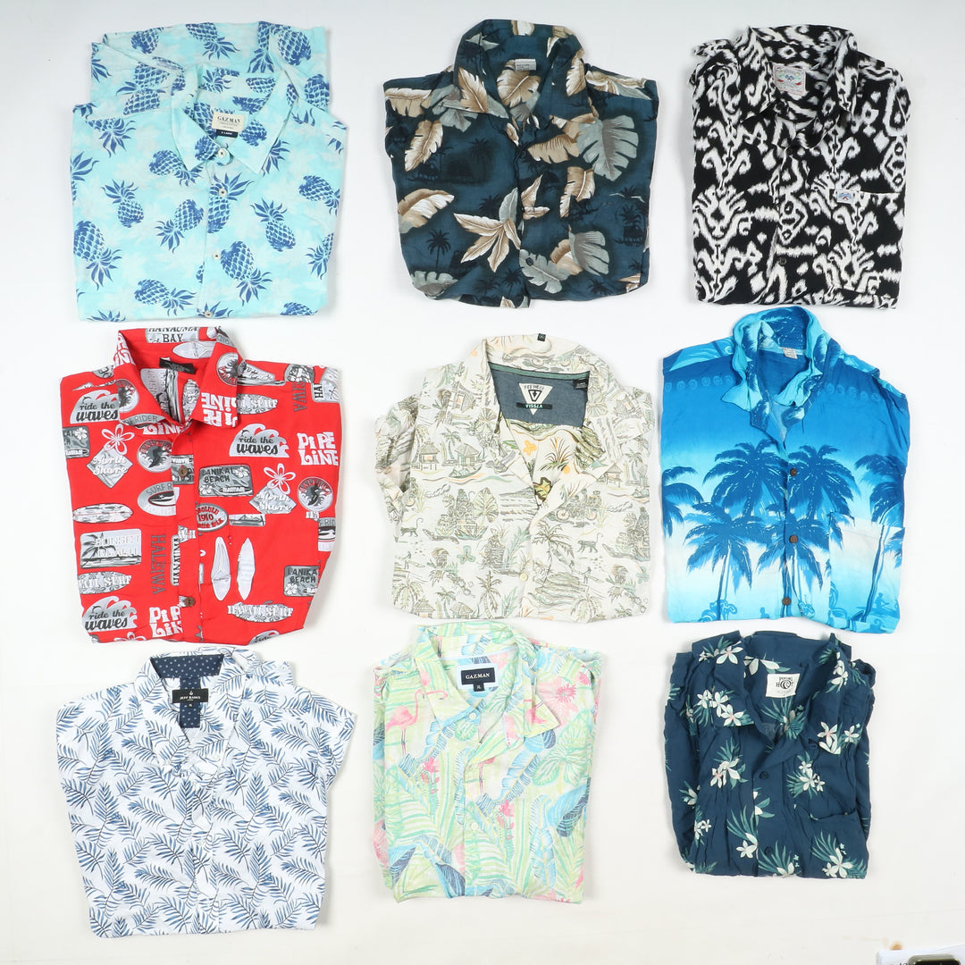 Camicie Hawaii vintage uomo e donna box da 96pz printed