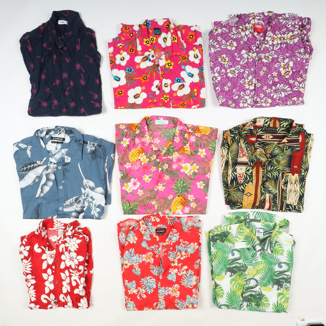 Camicie Hawaii vintage uomo e donna box da 96pz printed