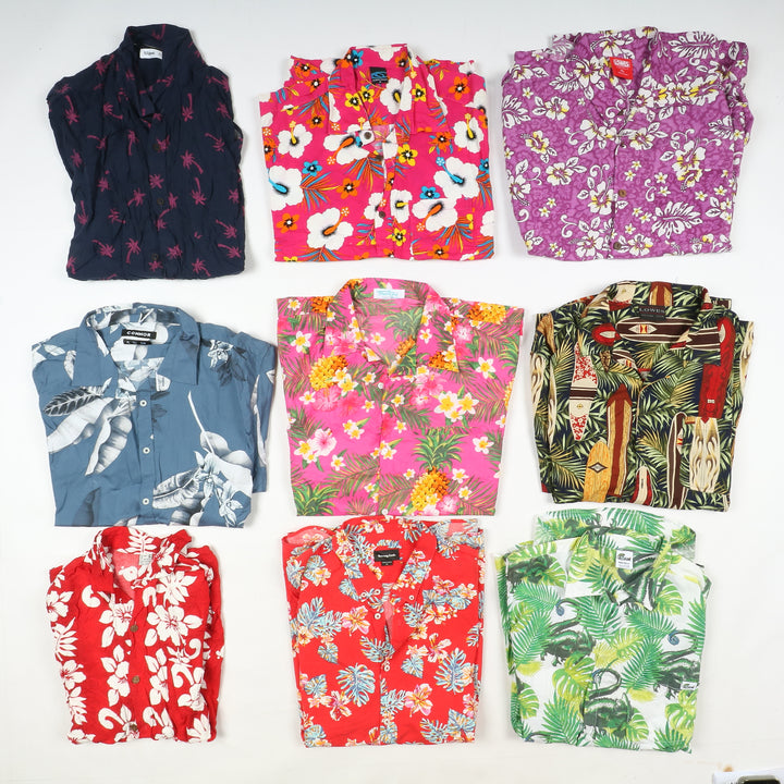 Camicie Hawaii vintage uomo e donna box da 96pz printed