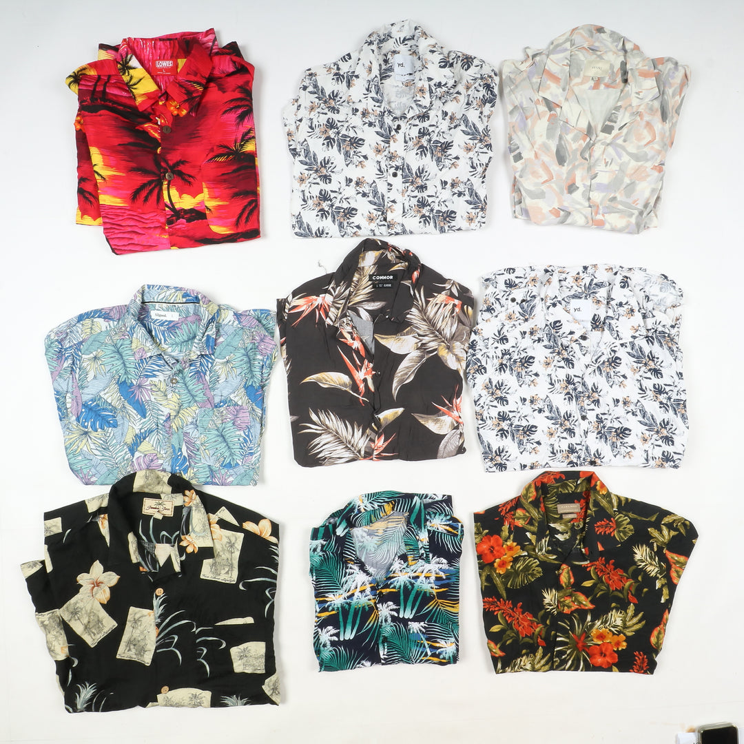 Camicie Hawaii vintage uomo e donna box da 96pz printed