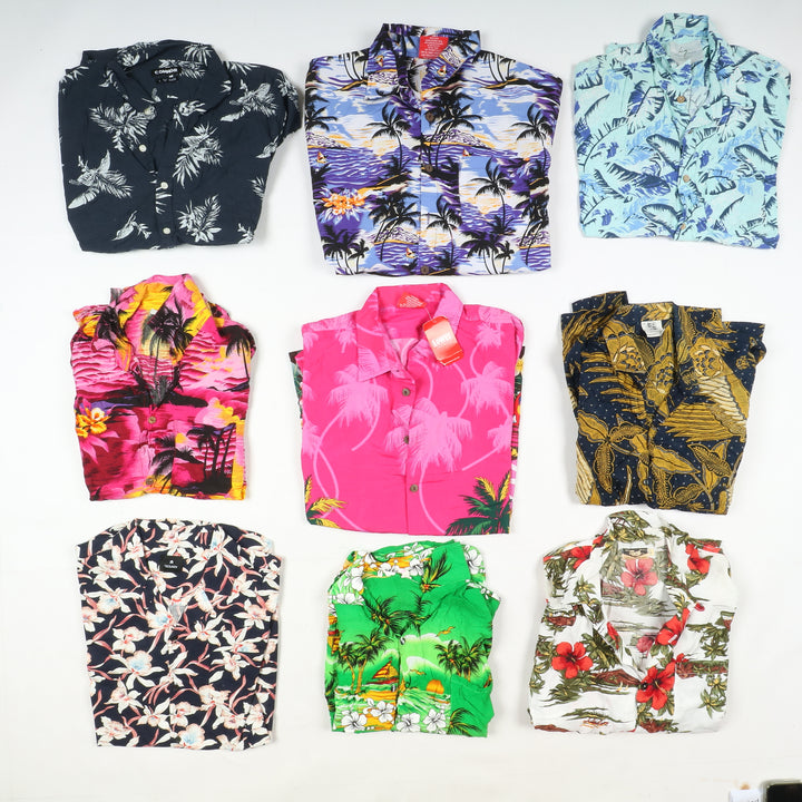 Camicie Hawaii vintage uomo e donna box da 96pz printed