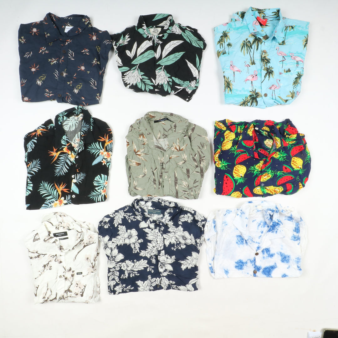 Camicie Hawaii vintage uomo e donna box da 96pz printed