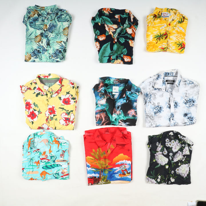 Camicie Hawaii vintage uomo e donna box da 96pz printed