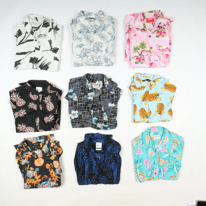 Camicie Hawaii vintage uomo e donna box da 96pz printed