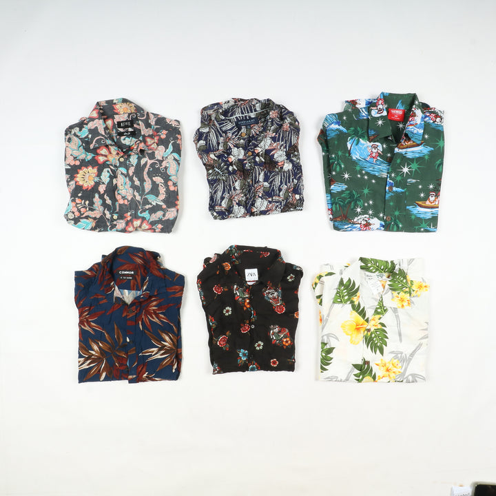 Camicie Hawaii vintage uomo e donna box da 96pz printed
