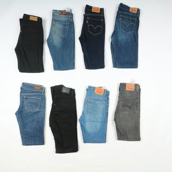 Levi's jeans stock da 40pz Levis donna anni 2000 slim, skinny, bootcut e regular