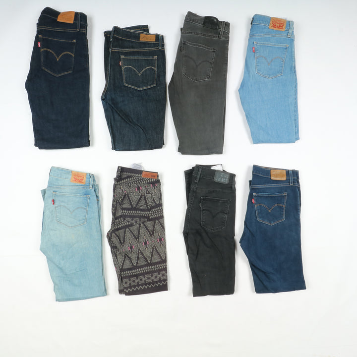Levi's jeans stock da 40pz Levis donna anni 2000 slim, skinny, bootcut e regular