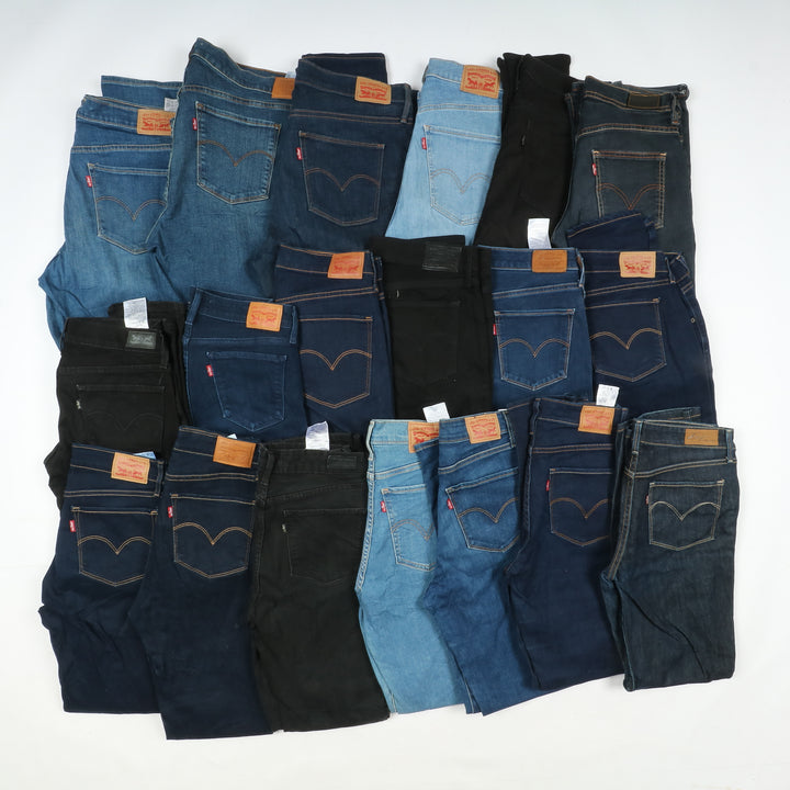 Levi's jeans stock da 40pz Levis donna anni 2000 slim, skinny, bootcut e regular