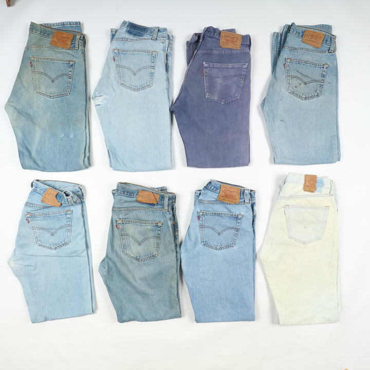 Levi's 501 made in USA, Grado C, stock da 24pz denim, nero e colorati
