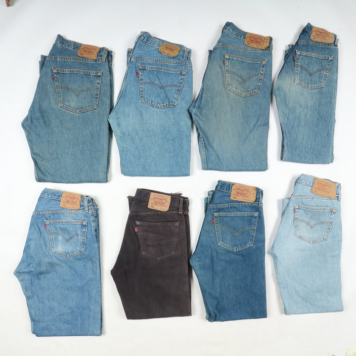 Levi's made in UK, Spain e France 501 e zip fly stock da 27pz colorati e denim