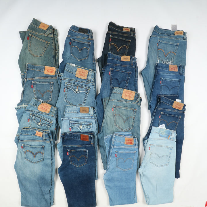 Levi's jeans stock da 34pz Levis donna anni 2000 slim, skinny, bootcut, Baggy e regular