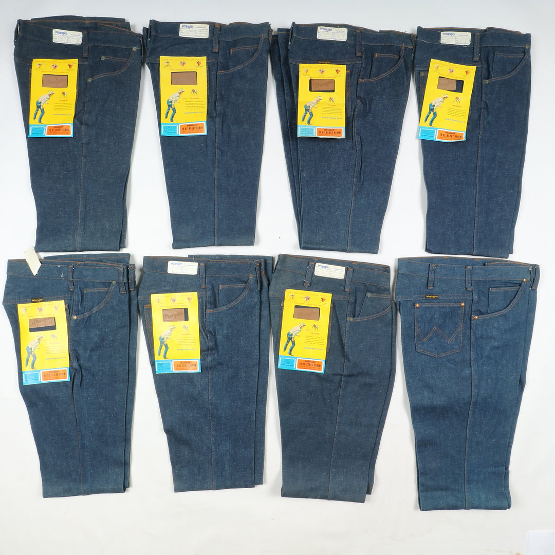 Wrangler western cut box da 43pz flare boot cut deadstock jeans anni 70'