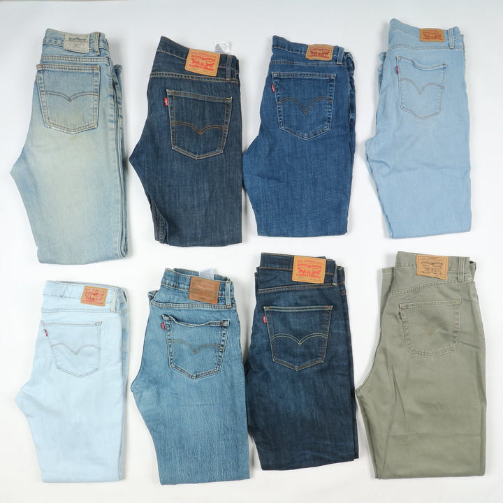 Levi's jeans stock da 35pz Levis donna anni 2000 slim, skinny, bootcut, Baggy e regular
