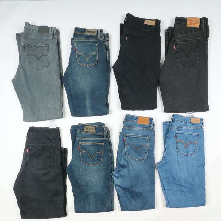 Levi's jeans stock da 35pz Levis donna anni 2000 slim, skinny, bootcut, Baggy e regular